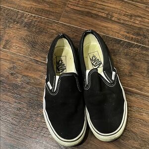 Vans Black Slip-On Loafers